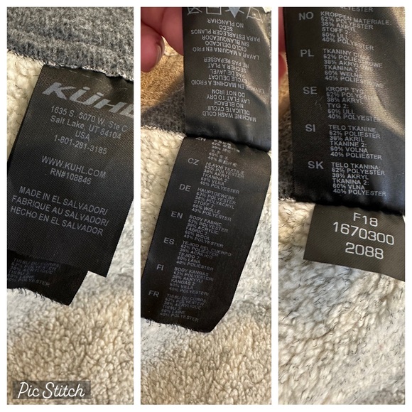 KUHL Dani Sherpa Vest Jacket Coat Almond Tan Brown Beige Faux Leather Wool Sides - Picture 12 of 15